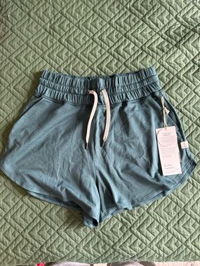 Women’s Blue Drawstring Lounge Shorts